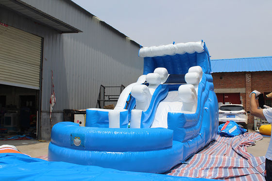 Conception personnalisée Thème tropical toboggan gonflable avec piscine pour enfants et adultes