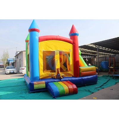 Unisexe gonflable bouncer glisse combo château coloré maison de rebond pour la fête en plein air
