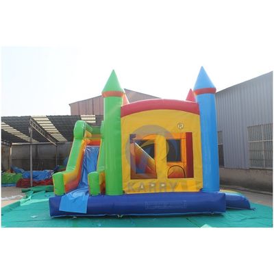 Unisexe gonflable bouncer glisse combo château coloré maison de rebond pour la fête en plein air
