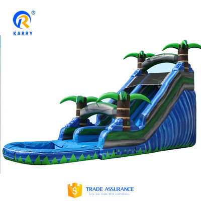 Logo personnalisé Lovely Green Jungle Safari toboggan gonflable pour enfants et adultes