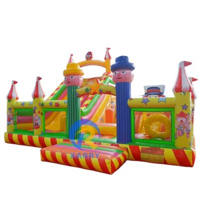 OEM Accepté Clown Wizard Bouncy Castle Slide Combo maison gonflable avec glisser