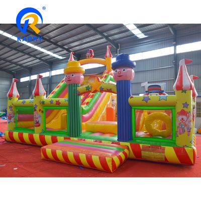 OEM Accepté Clown Wizard Bouncy Castle Slide Combo maison gonflable avec glisser