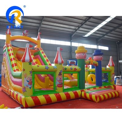 OEM Accepté Clown Wizard Bouncy Castle Slide Combo maison gonflable avec glisser