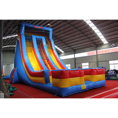 Capacité maximale 100-500 kg toboggan commercial gonflable avec piscine et double voie