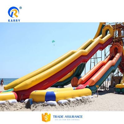 0.55mm accessoires de fils de bâche en PVC inclus grand toboggan gonflable avec piscine