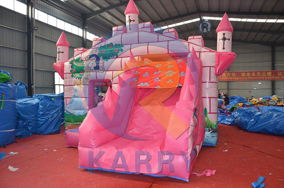 Commercial Rose Fée Princesse Château Dinosaure maison gonflable avec glissement