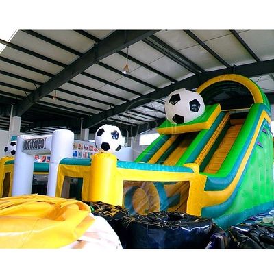 Glissière de football commercial gonflable glissière sèche et humide pour les enfants en plein air ou en intérieur