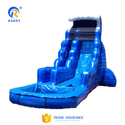 Grande maison gonflable à rebond avec toboggan L'été chaud Twin Falls gonflable toboggan à eau