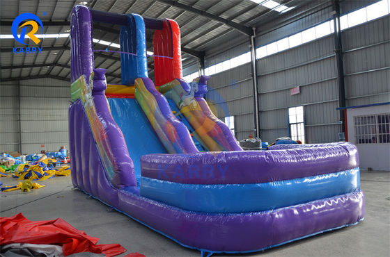 Grande maison gonflable à rebond avec toboggan L'été chaud Twin Falls gonflable toboggan à eau