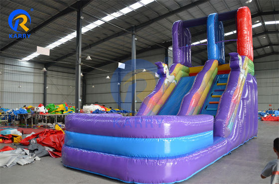 Grande maison gonflable à rebond avec toboggan L'été chaud Twin Falls gonflable toboggan à eau