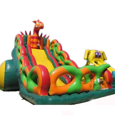 Piscine flottante Hurricane Château gonflable à rebond Slide Combo Taille adulte Dinosaure en colère