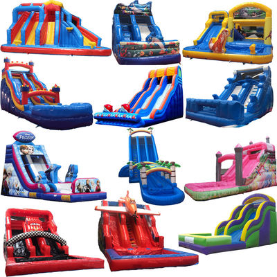 Château de saut gonflable personnalisable pour adultes Grand toboggan commercial