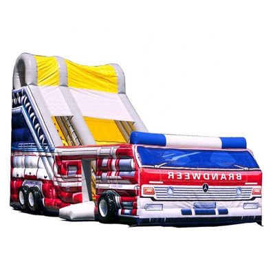 Grand camion de pompiers à glissière sèche gonflable pour les parties commerciales