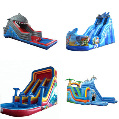 5*11*6m Glissière gonflable à eau Combo avec piscine et échelle