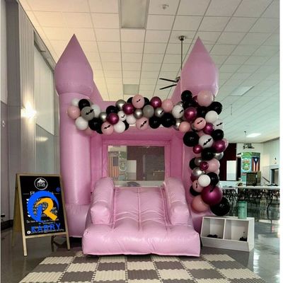 Sexe Unisexe Portable Mariage personnalisé rose gonflable Château de rebond Bouncer