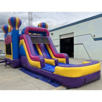 Logo personnalisé Accepté Amusement Modulaire Arc-en-ciel Moderne Glisse d'eau Bounce House Combo