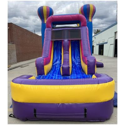 Logo personnalisé Accepté Amusement Modulaire Arc-en-ciel Moderne Glisse d'eau Bounce House Combo