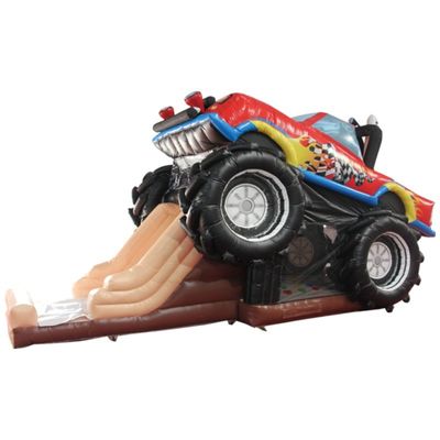 5 à 10 passagers PVC Crazy Truck Slide gonflable pour évacuateur Combo Matériau OEM acceptable