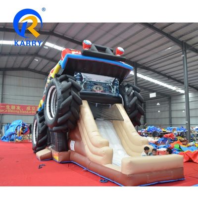 5 à 10 passagers PVC Crazy Truck Slide gonflable pour évacuateur Combo Matériau OEM acceptable