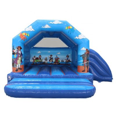 Château gonflable en PVC coloré sur mesure avec kits de réparation de glissement d'eau inclus