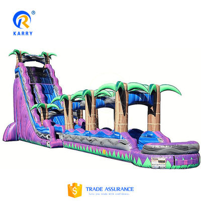 Impression personnalisée Glissière gonflable à eau Capacité maximale 100-500 kg pour le terrain de jeux pour enfants