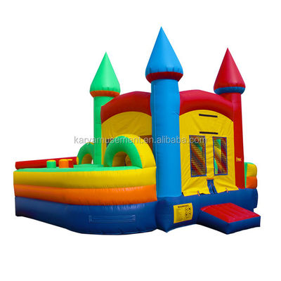 Maison gonflable personnalisée avec glisser-déposer et souffleur d'air pour équipement de location de fête