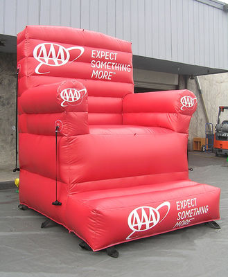 Range d'âge 14 ans et plus Souffle chaise gonflable en PVC canapé avec impression de logo sur mesure