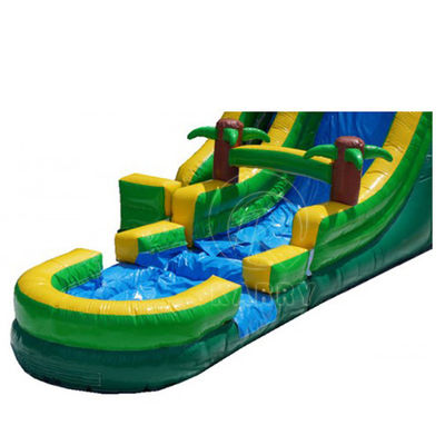 Parcours de palmier en PVC long toboggan gonflable pour 5 à 10 passagers