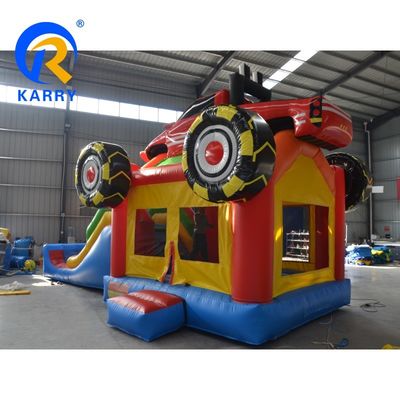 Thème de cirque gonflable château gonflable glissière combo pour le saut amusant Capacité maximale 100-500 kg