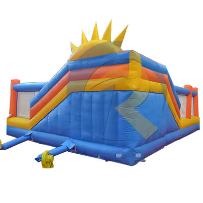 Combo de glissière portable en PVC avec parcours d'obstacles et mur d'escalade gonflable