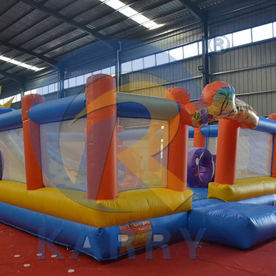 Combo de glissière portable en PVC avec parcours d'obstacles et mur d'escalade gonflable