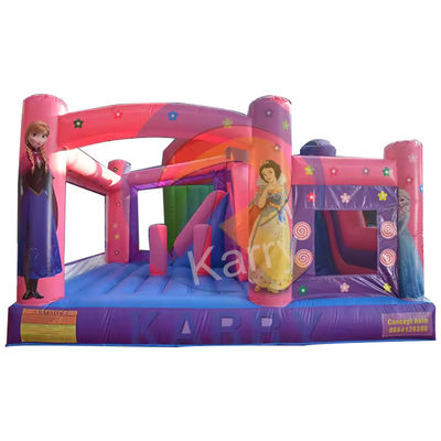 Vendez directement la princesse rose château gonflable sautant maison de rebond pour le divertissement des enfants