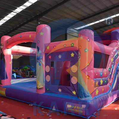 Vendez directement la princesse rose château gonflable sautant maison de rebond pour le divertissement des enfants