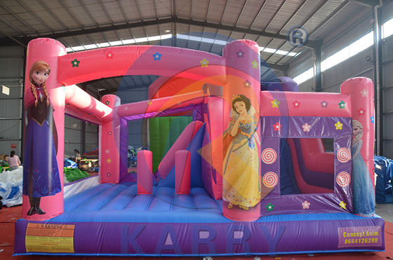 Vendez directement la princesse rose château gonflable sautant maison de rebond pour le divertissement des enfants