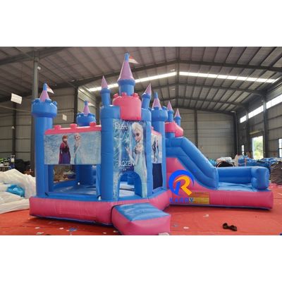 14 ans de plus Commercial Inflatable Frozen Bounce House avec Slide Combo OEM accepté