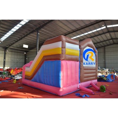 Jeux pour enfants en plein air sur gonflable PVC maison de bonbons maison de rebond Combo Water Slide