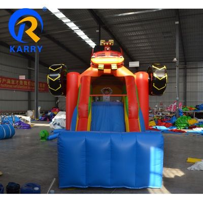 Jeux pour enfants à l'intérieur et à l'extérieur Amusement Voiture commerciale Château gonflable Combo avec glissement