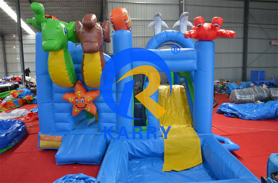 2024 16ft sautant château gonflable glisse combo avec piscine / château gonflable