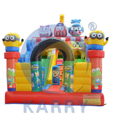 Portable amusant parc urbain gonflable bouncer combo avec glisser pour le divertissement des enfants
