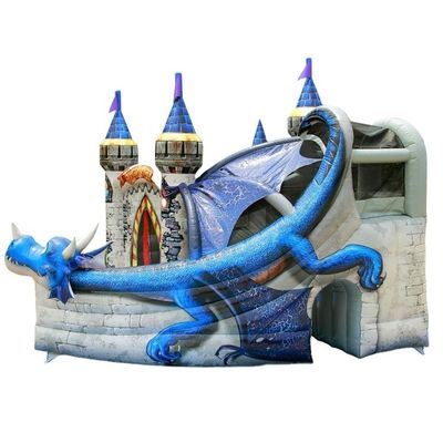 5x4m 18*16ft Blue Dinosaur Bouncy Castle Slide Combo avec un service OEM professionnel