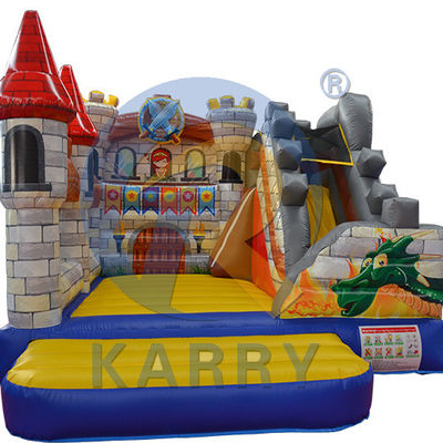 5x4m 18*16ft Blue Dinosaur Bouncy Castle Slide Combo avec un service OEM professionnel