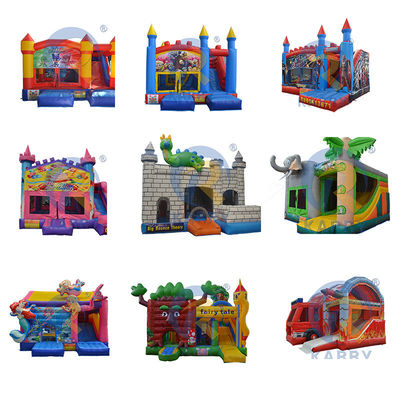 5x4m 18*16ft Blue Dinosaur Bouncy Castle Slide Combo avec un service OEM professionnel