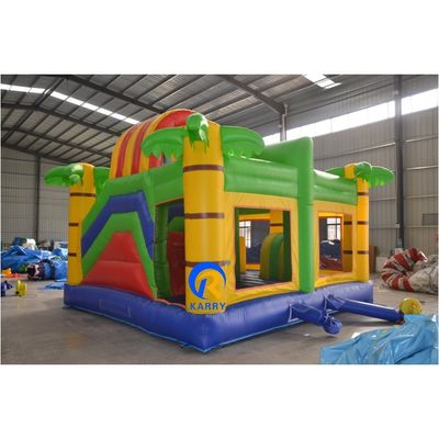 Personnaliser accepté Lion de dessin animé PVC gonflable bouncer Slide Combo pour le jeu des enfants