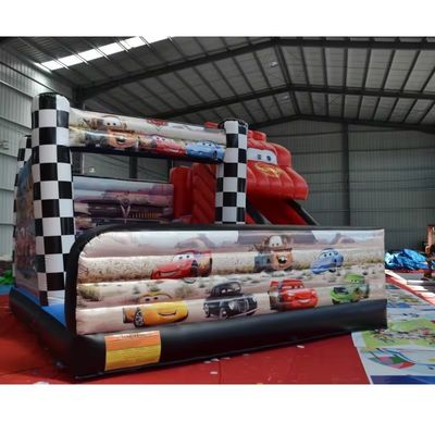 5*5m Combo de voiture de course rouge Château glisse gonflable Bouncy Bouncer Combo et l'efficacité