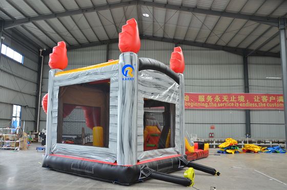 Piscine gonflable à glissière sèche avec glissière à double voie et thème de course 3D OEM accepté