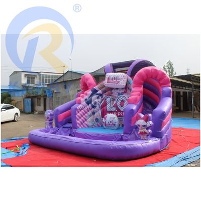 Thème rose LOL Château gonflable sautant Combo Commercial Bounce House avec diapositive
