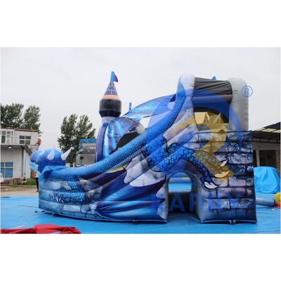 Kit de réparation d'accessoires inclus dans la tendance 3D Blue Dragon Château gonflable avec diapos