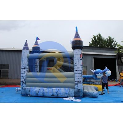 Kit de réparation d'accessoires inclus dans la tendance 3D Blue Dragon Château gonflable avec diapos