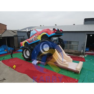 Commercial Red Off-Road Vehicle Combo de saut de château gonflable pour enfants et adultes
