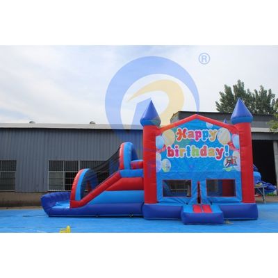 Unisexe Château gonflable sautant Combo Commercial Bounce House avec glissement d'obstacle